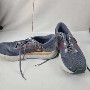 Brooks Men's Glycerin 20 Running Shoes, Grey/Chili Oil/Orange Size 13 Used